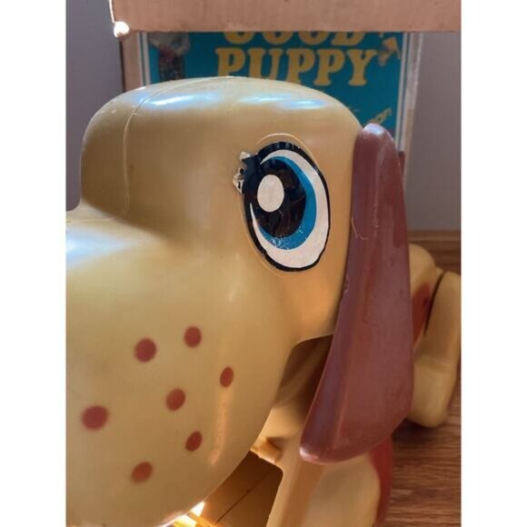 Vintage 1970s Coleco Good Puppy Barks For A Biscuit Toy With Box Ages 2 To 6 - Picture 11 of 13